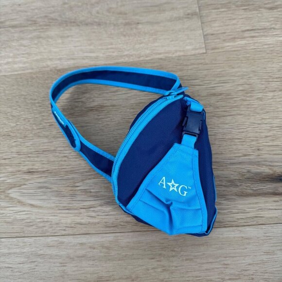 American Girl Y2K One Strap Soccer Bag Backpack for 18” Doll Blue Zip Close EUC - Picture 1 of 8